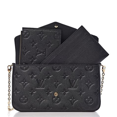 louis vuitton felicie pochette monogram empreinte leather|Louis Vuitton chain wallet felicie.